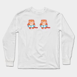 Tiger with a floater mug Long Sleeve T-Shirt